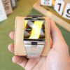 POEDAGAR 857 Top Rectangle Original Men's Quartz Watch – Silver Gold