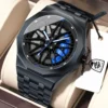 POEDAGAR 809 Luxury Luminous Men's Quartz Watch – Black Blue